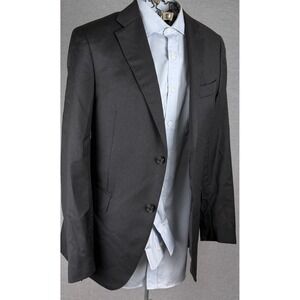 Caruso Mens 38R Wool Blazer Sport Coat Made in Italy Black 2 Button Double Vent